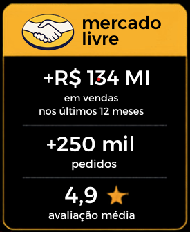 Mercado Livre: +R$ 134 MI em vendas nos últimos 12 meses, +250 mil pedidos, avaliação média 4,9